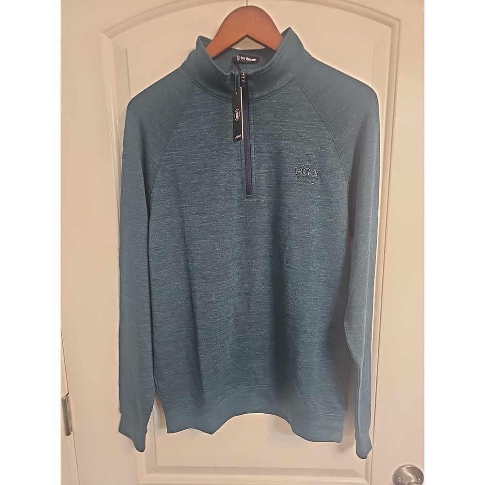 TURTLESON - NEW w TAG -  Quarter Zip L Wynn Performance Pullover - EXCELLENT PGA